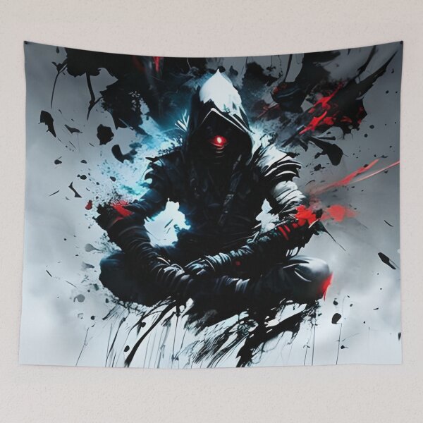 Item preview, Meditating Ninja Splatter  designed and sold by JoanNinjaHen.