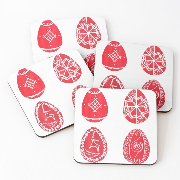 Item preview, Ukrainian Pysanka Eggs Set - four Hand-Painted Designs designed and sold by Wolshebnaja.