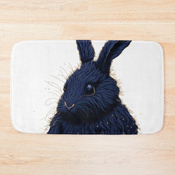 Item preview, Fantastical Fluff: Hyperdetailed Oil Painting of a Cute Black Rabbit" designed and sold by Valeree Store.