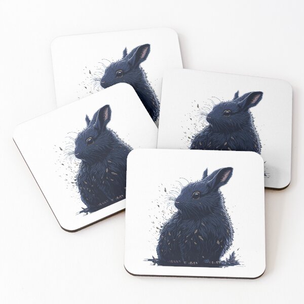 Item preview, Masterpiece Fantasy Art: Intricate Details of Fluffy Black Rabbit designed and sold by Valeree Store.