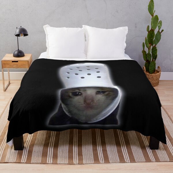 Item preview, Funny Crying Cat Put Shoe On Head Meme Kitten Lover designed and sold by Berrygomes.