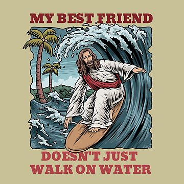 Artwork thumbnail, Jesus Surfing by ChristlikeMerch