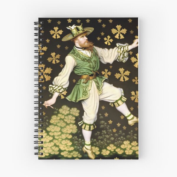 Item preview, Irish Leprechaun Dancing with Golden Shamrocks designed and sold by AuroraSpringer.