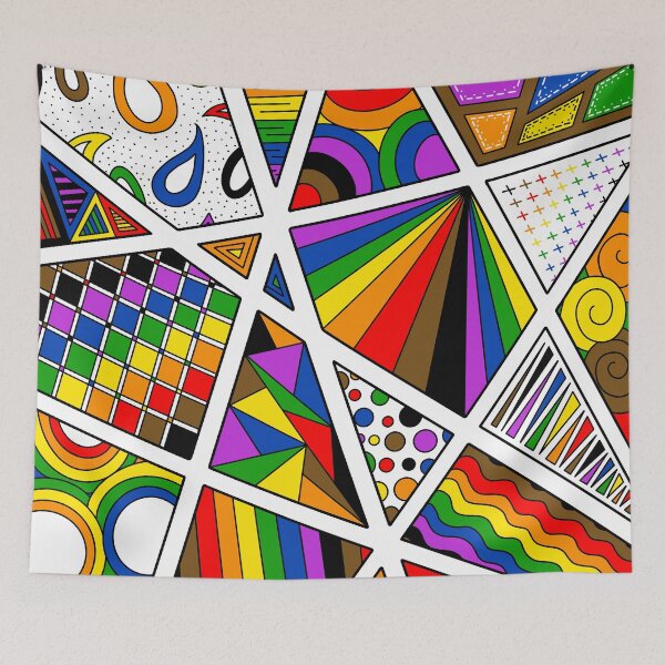 Item preview, LGBTQ+ Rainbow Pride Zen Doodle Abstract Modern designed and sold by JoyfulJen.