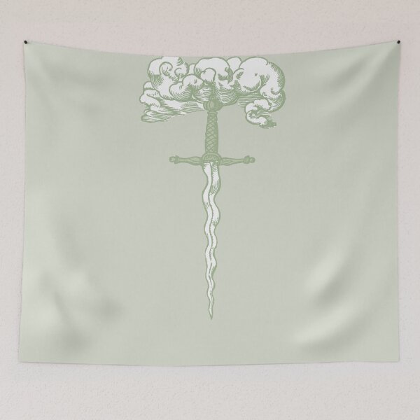 Item preview, Sword from Heaven Woodcut - green  designed and sold by Laraus.