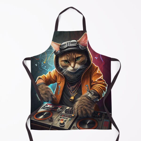 Item preview, dj cat portrait designed and sold by WildPortrait.