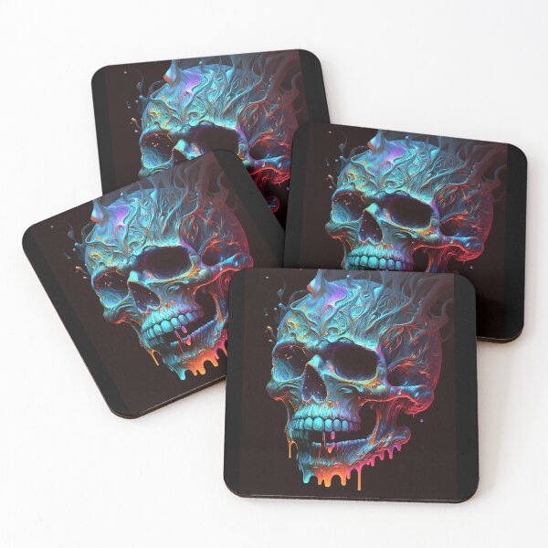 Item preview, Colorful Skull Abstract Art designed and sold by elnixart.