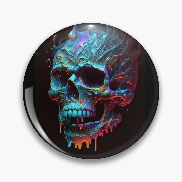 Item preview, Colorful Skull Abstract Art designed and sold by elnixart.