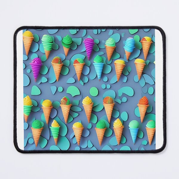 Item preview, pattern with colorful ice cream cones designed and sold by JuliVogel.