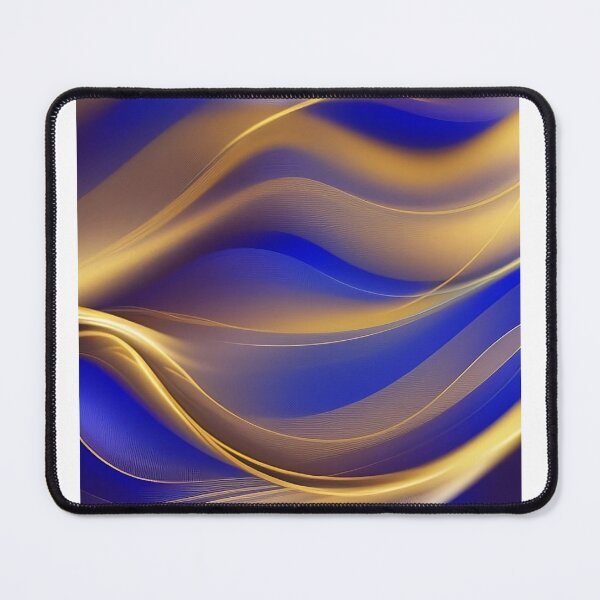 Item preview, abstract blue and gold wave background designed and sold by JuliVogel.