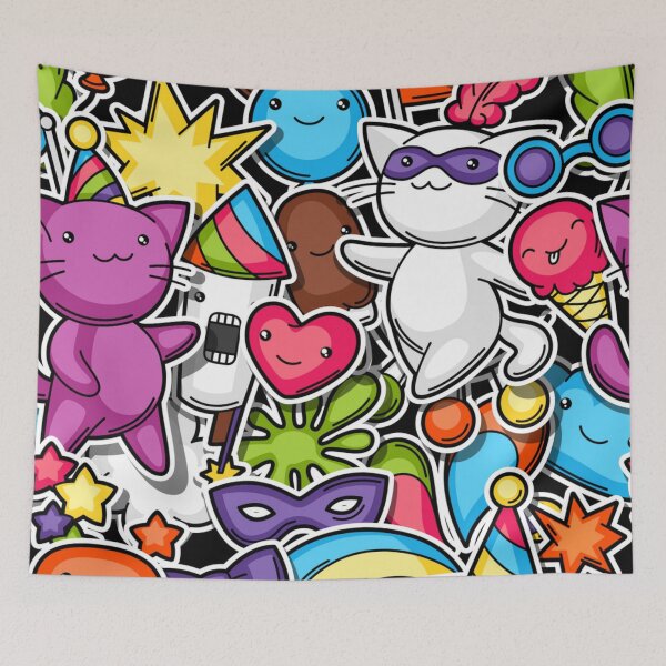 Item preview, monsters doodle ,Funny Unicorn arting rainbow designed and sold by ElegantCherry.