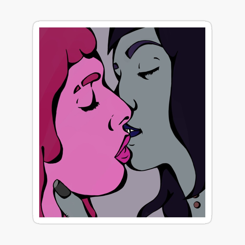 Bubbline Marceline and Bubblegum Kiss