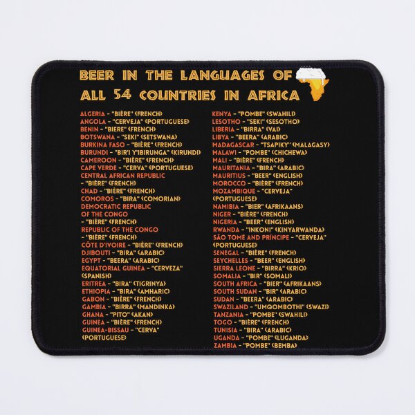 Item preview, Beer In The Languages Of All 54 Countries Africa | African Explorer | Beer Dad | Nou Gaan Ons Braai | Fathers Day designed and sold by d247.