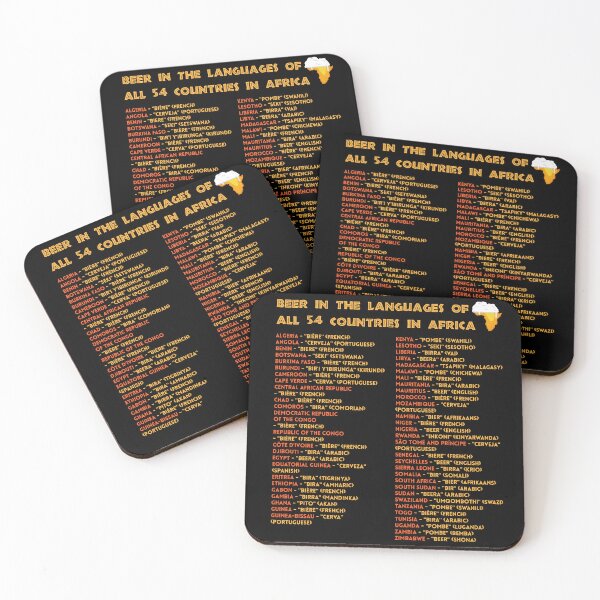 Item preview, Beer In The Languages Of All 54 Countries Africa | African Explorer | Beer Dad | Nou Gaan Ons Braai | Fathers Day designed and sold by d247.