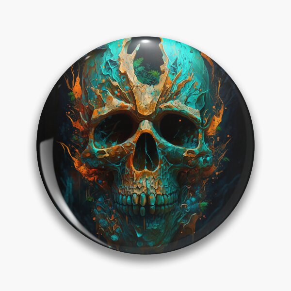 Item preview, Colorful Skull Abstract Art designed and sold by elnixart.