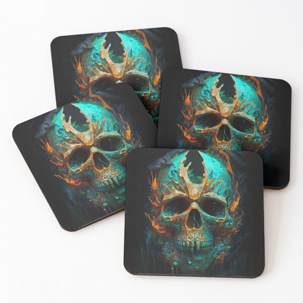 Item preview, Colorful Skull Abstract Art designed and sold by elnixart.