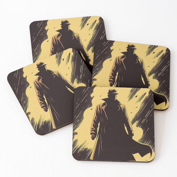 Item preview, Noir Shadowy figure in a trenchcoat designed and sold by RESToRAPTOR.