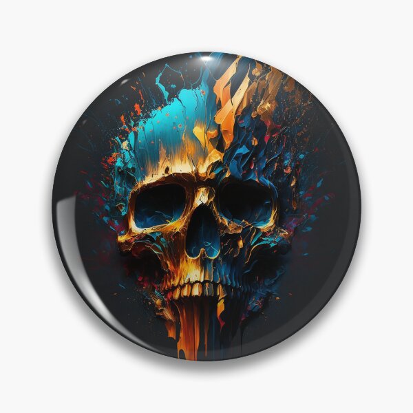Item preview, Colorful Skull Abstract Art designed and sold by elnixart.
