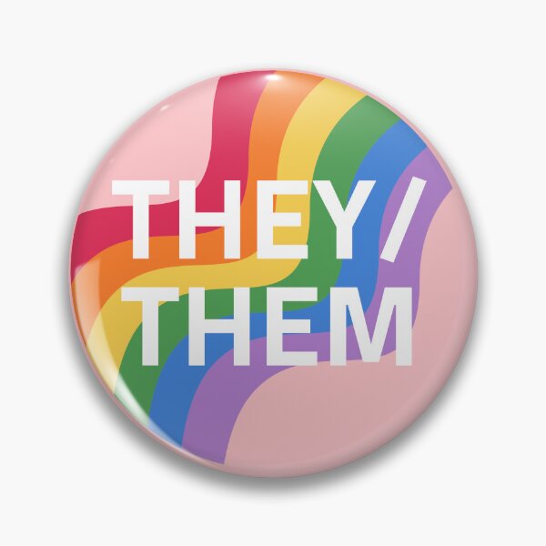 Item preview, They/Them Pronouns Inclusive Pride Rainbow Pink designed and sold by Wanderior.