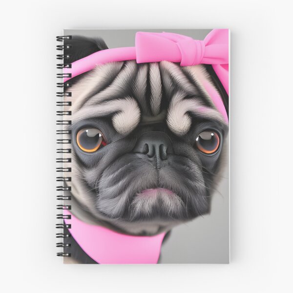 Item preview, Pug wearng a pink bow. Pug mamma. Pug lover. Pug planet designed and sold by Doggymadness.