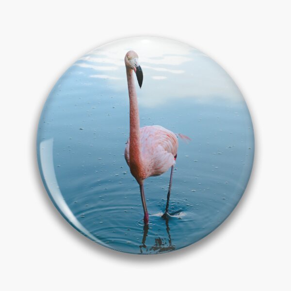 Item preview, Lonely Pink Flamingo Walking In Shallow Water designed and sold by Kate-P-.