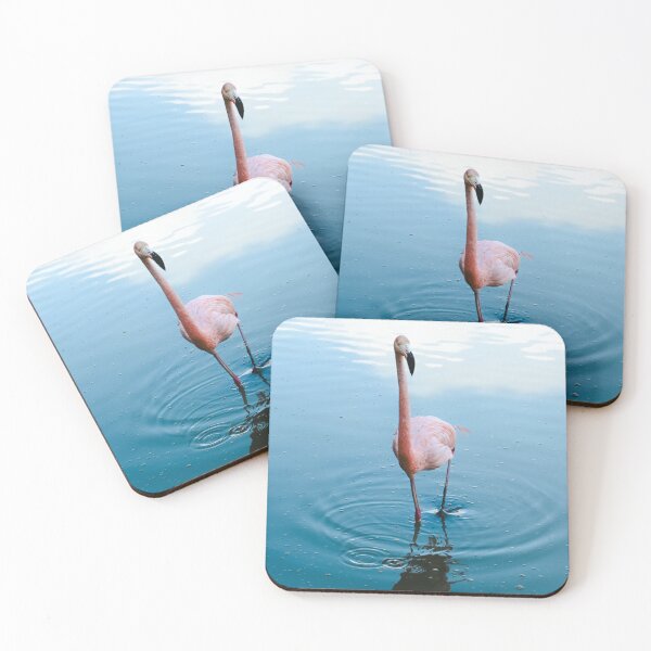 Item preview, Lonely Pink Flamingo Walking In Shallow Water designed and sold by Kate-P-.