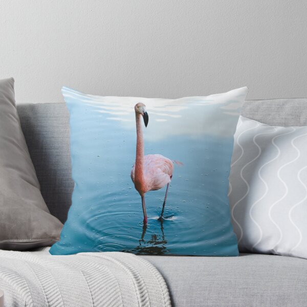 Item preview, Lonely Pink Flamingo Walking In Shallow Water designed and sold by Kate-P-.