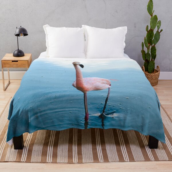 Item preview, Lonely Pink Flamingo Walking In Shallow Water designed and sold by Kate-P-.