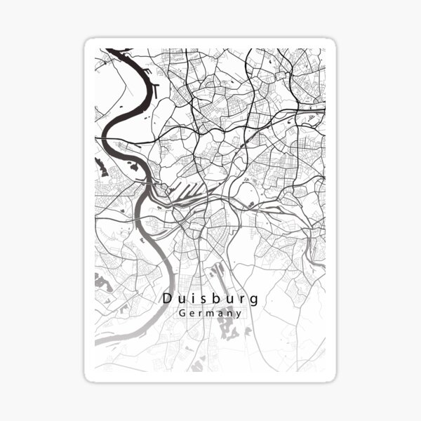 Duisburg Deutschland Stadtplan Sticker