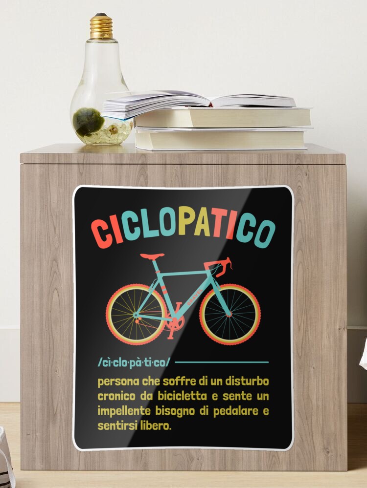 Ciclopatico Frase Ciclista Divertente Bici da Corsa Uomo Simpatica Canvas  Print for Sale by grinta2021