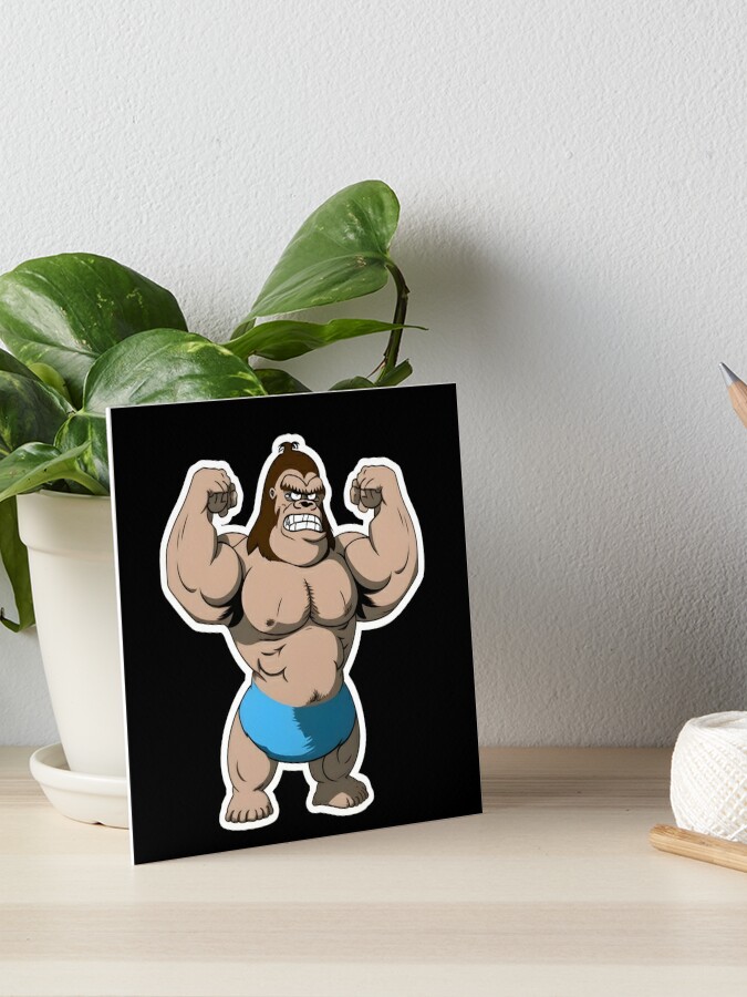 Gorilla Grip: Powerful and Primal Gorilla Face Merch Art Board Print for  Sale by AstroBeastCo