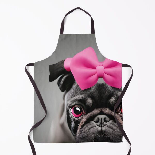 Item preview, Pug wearing pink bow. Pug mamma. Pug gift. Pug lover. Pug mummy designed and sold by Doggymadness.