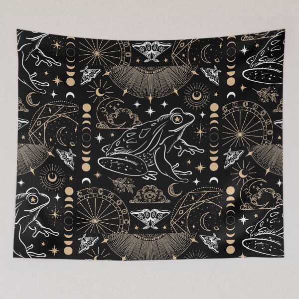 Item preview, Dark Academia Gothic Frog: Grunge Moon Phases Magic, Fairycore Occult Goth Fantasy designed and sold by MinistryOfFrogs.
