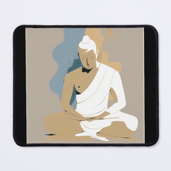 Item preview, Meditating Monk In Boho Style Minimalist designed and sold by Smuvu-Pictures ⭐⭐⭐⭐⭐.