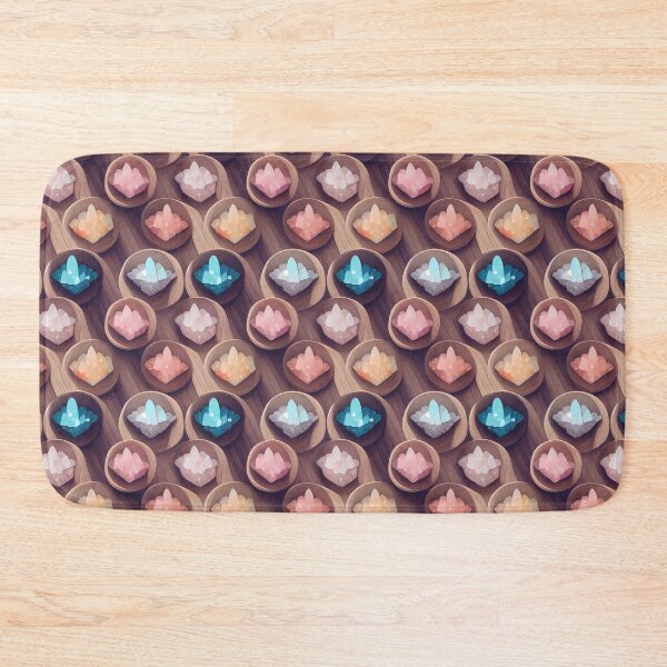 Item preview, Colored crystals on wooden background  designed and sold by YeKnot.