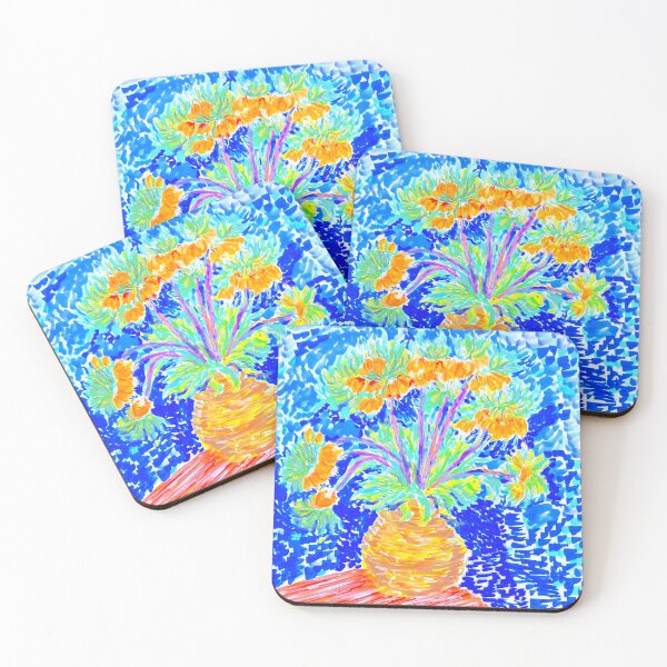 Item preview, Van Goh Inspired, Imperial Frittillaries in a Copper Vase designed and sold by lilysuzy.