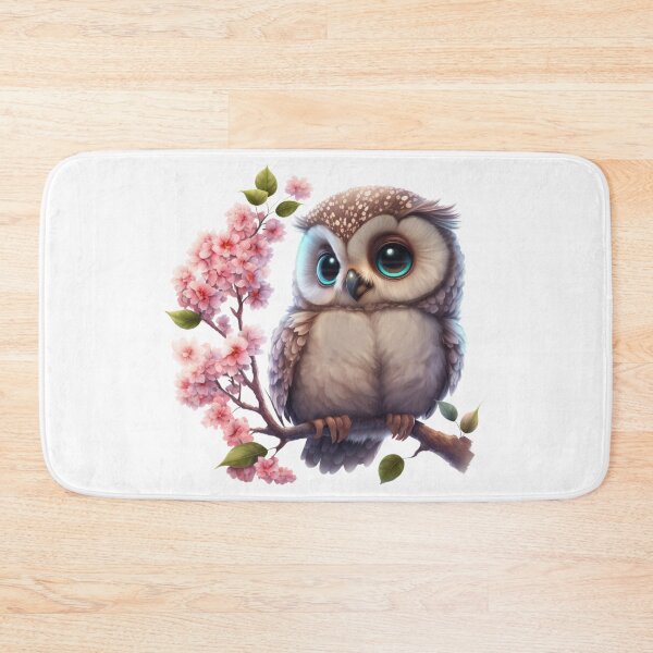 Item preview, Cherry Blossoms and Cute Owl designed and sold by Patricia Johnston.