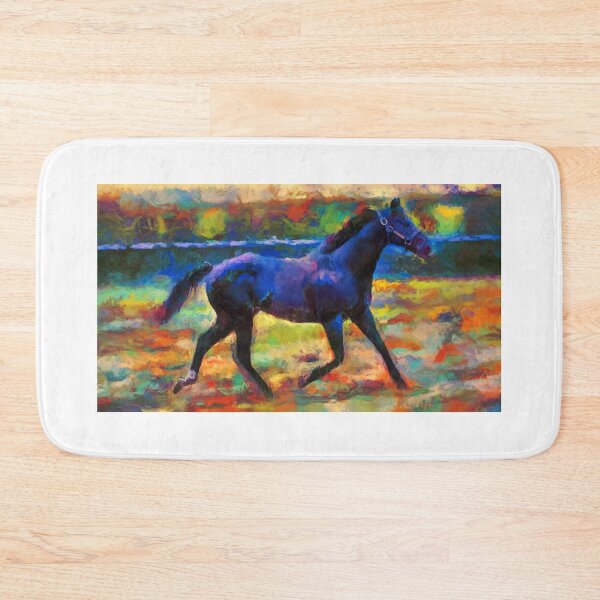 Item preview, Thoroughbred horse running – colorful painting designed and sold by NickoPrints.