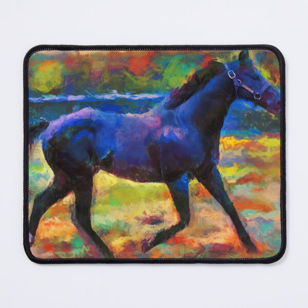 Item preview, Thoroughbred horse running – colorful painting designed and sold by NickoPrints.