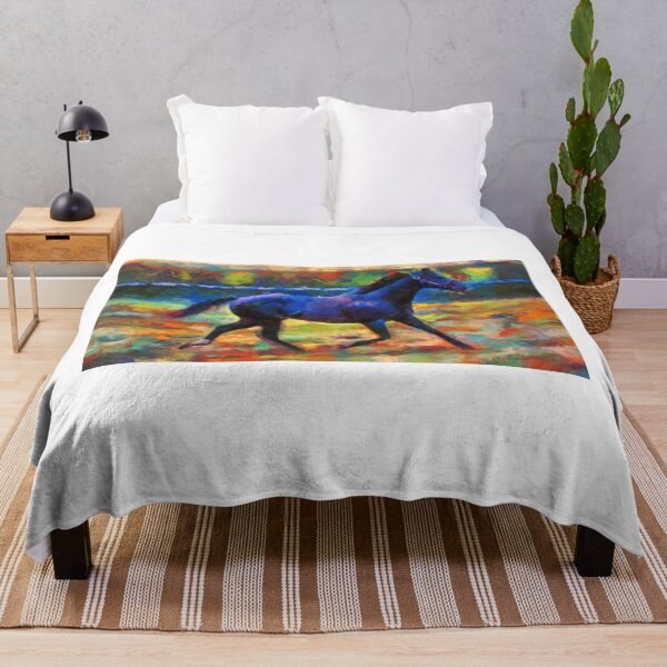 Item preview, Thoroughbred horse running – colorful painting designed and sold by NickoPrints.