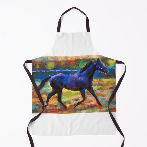 Item preview, Thoroughbred horse running – colorful painting designed and sold by NickoPrints.