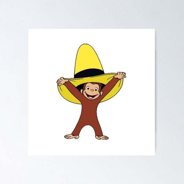 Men's Curious George Monkey Man In The Yellow Hat Costume Set