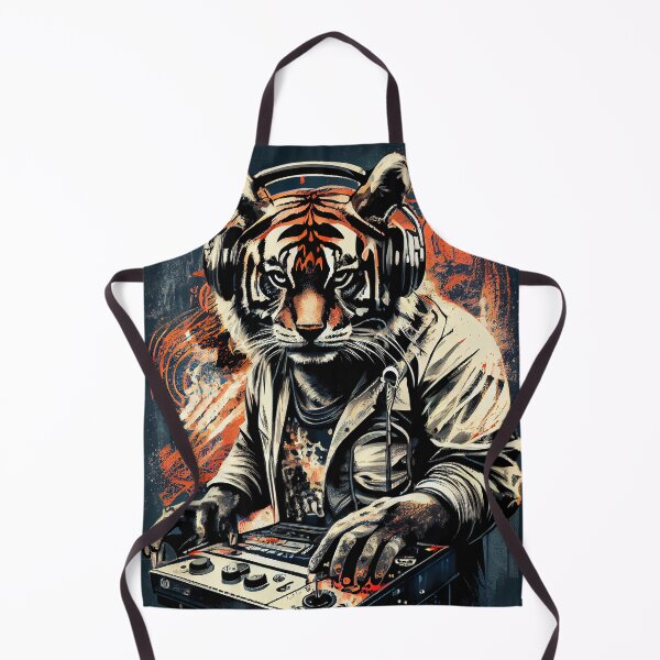 Item preview, dj tiger portrait designed and sold by WildPortrait.