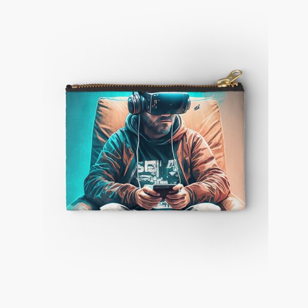 Item preview, Man wearing virtual reality headset designed and sold by DreamscapesAI.