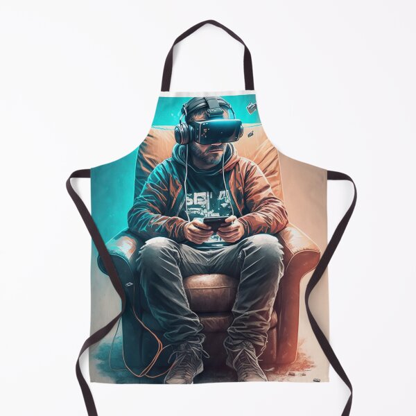 Item preview, Man wearing virtual reality headset designed and sold by DreamscapesAI.