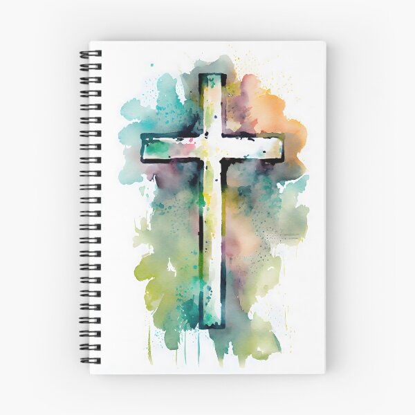 Item preview, Colorful Chrstian Cross Watercolor Design designed and sold by CGSGraphics.
