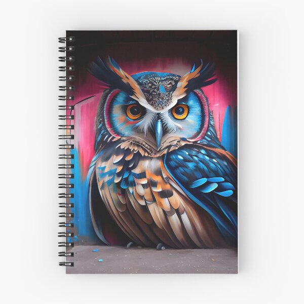 Item preview, Anamorphic Graffiti Mural of a Big Owl designed and sold by digitalbrosse.
