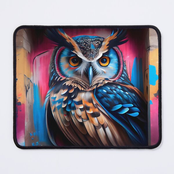 Item preview, Anamorphic Graffiti Mural of a Big Owl designed and sold by digitalbrosse.