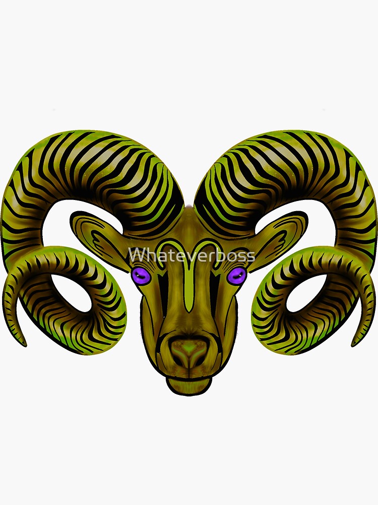 Aries Birthday March 21 April 19 zodiac birthday gift zodiac symbol Ram gifts Sticker