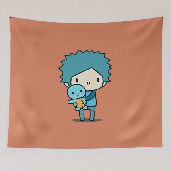 Item preview, Cute Anime Character with Plush Toy designed and sold by LinearDimension.